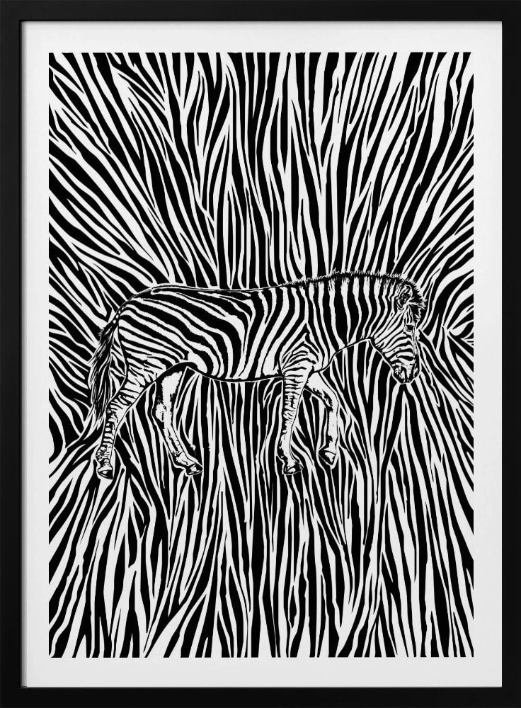 Afrikanisches Zebra gestreifte Tarnung | Poster