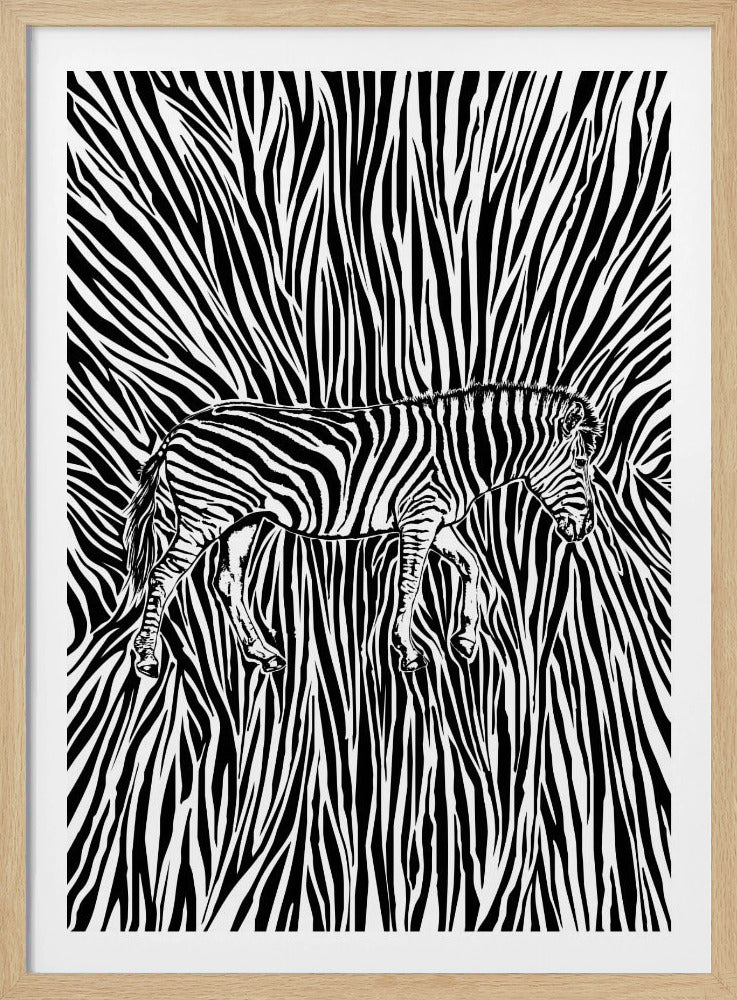 Afrikanisches Zebra gestreifte Tarnung | Poster