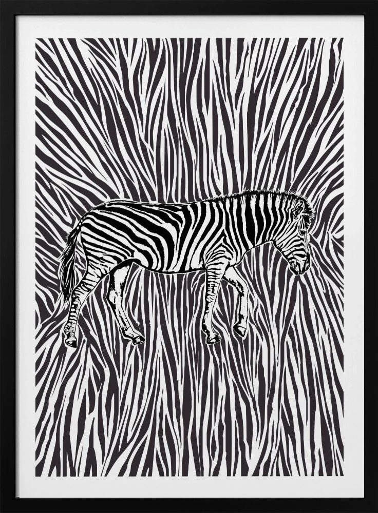 Afrikanisches Zebra mit auffälliger Tarnung | Poster
