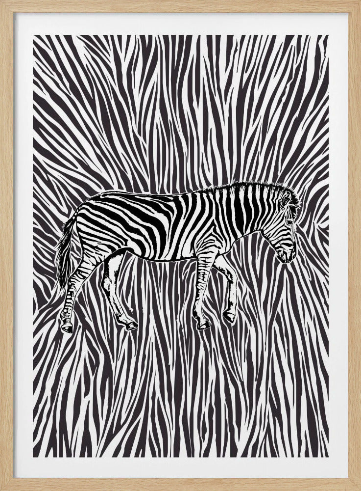 Afrikanisches Zebra mit auffälliger Tarnung | Poster