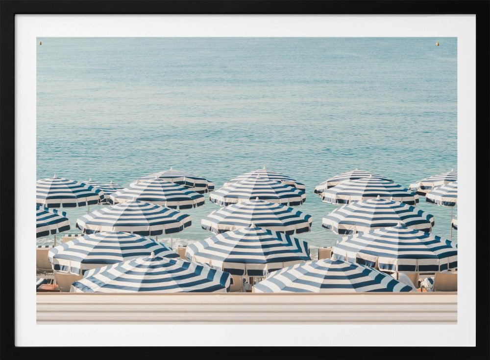 Gestreifte Strandschirme | Poster