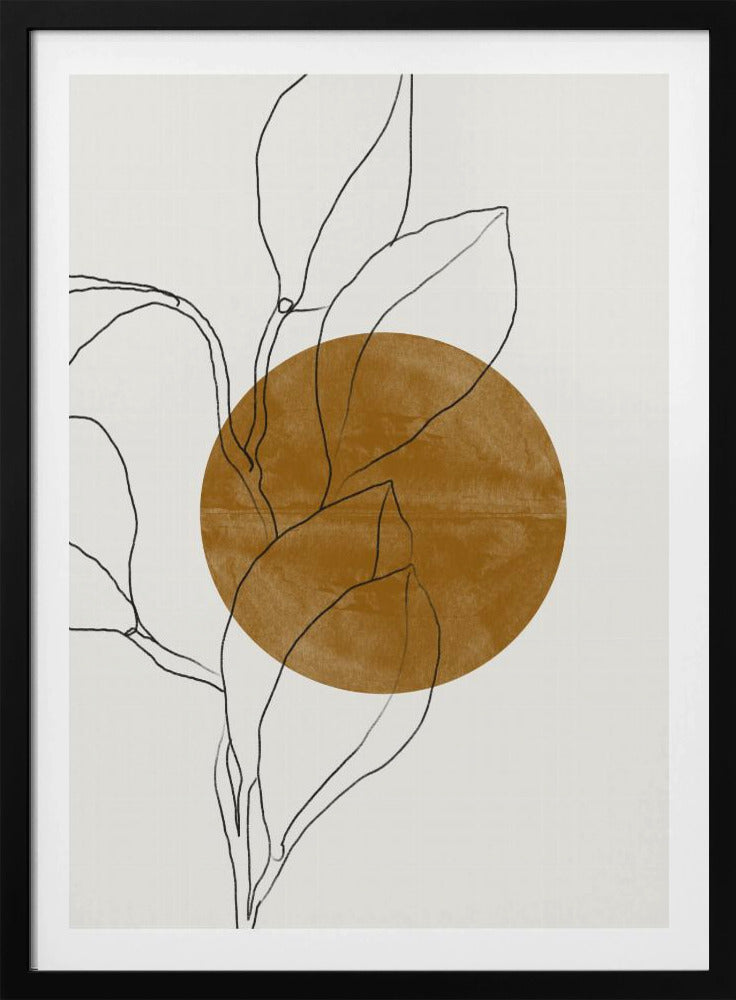 Earthy Line Leaves | Poster