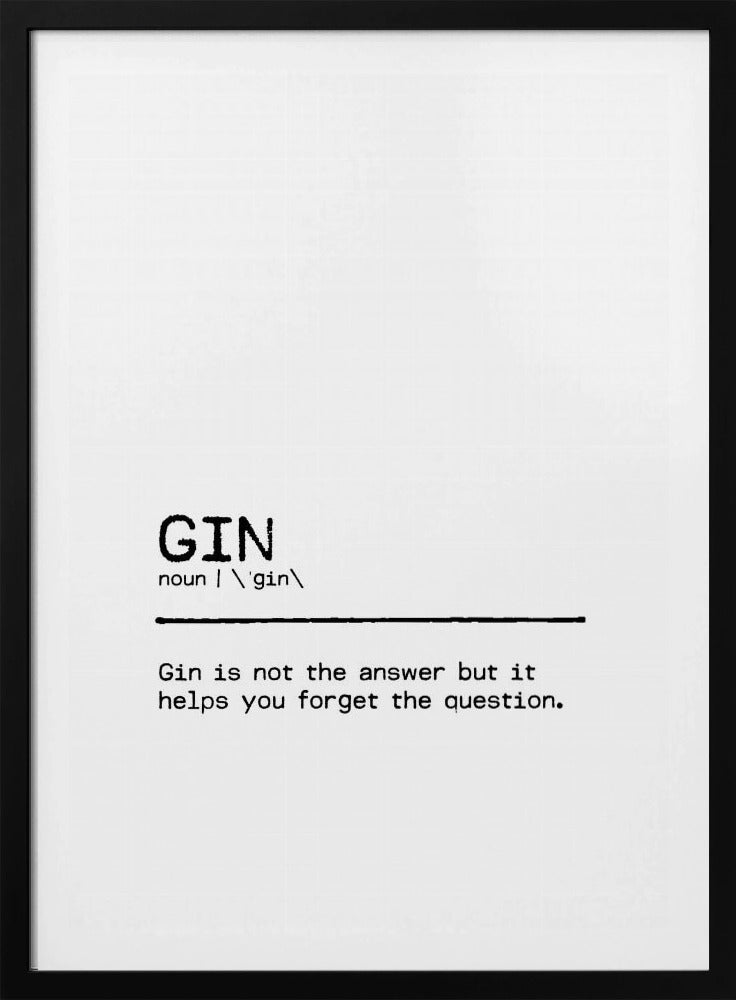 Zitat Gin Frage | Poster