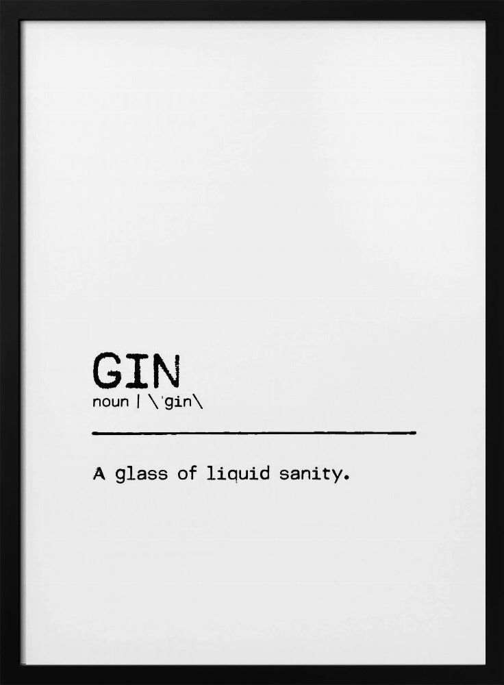 Zitat Gin Sanity | Poster