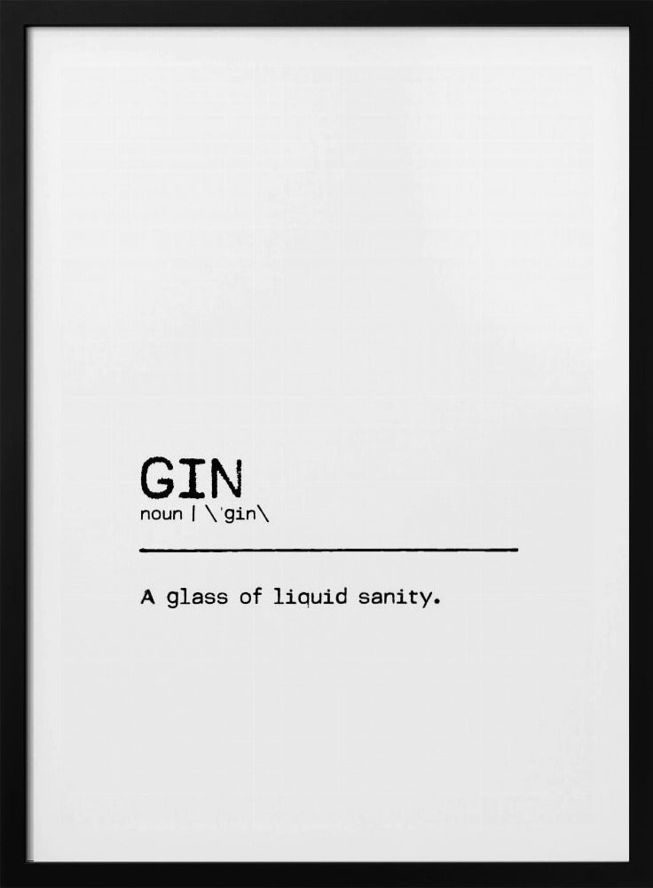 Zitat Gin Sanity | Poster