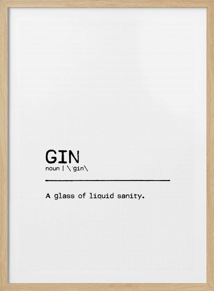 Zitat Gin Sanity | Poster