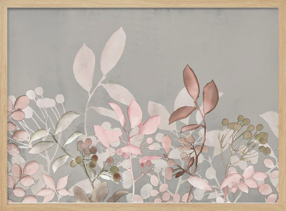 Aquarell Pastell Garten Rosa | Poster