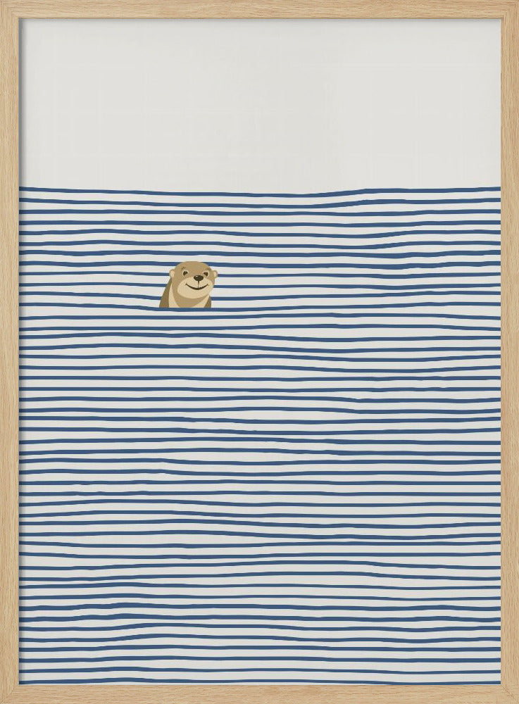 Otter in den Wellen | Poster