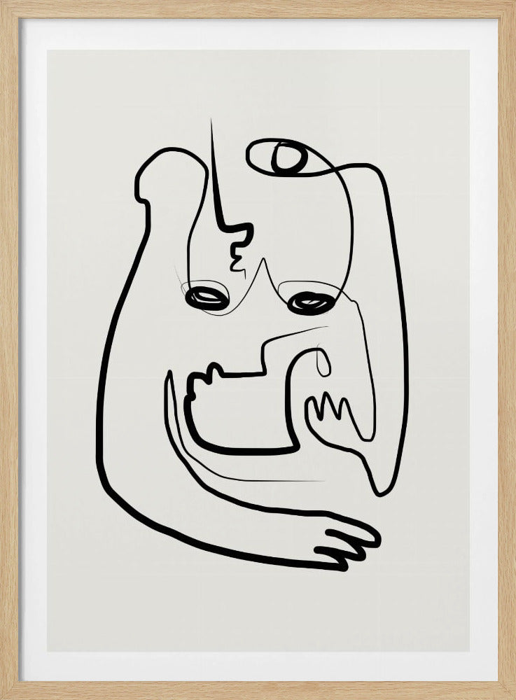 Modern Art In This Continuous Line Drawing | Poster