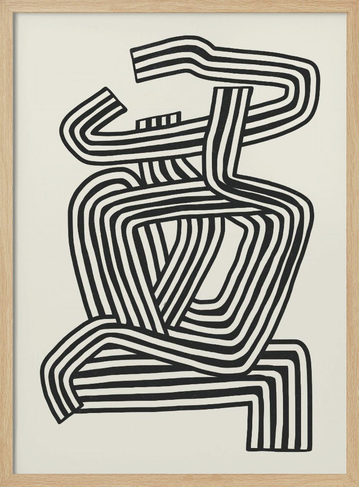 Gestreiftes Frauenporträt | Poster