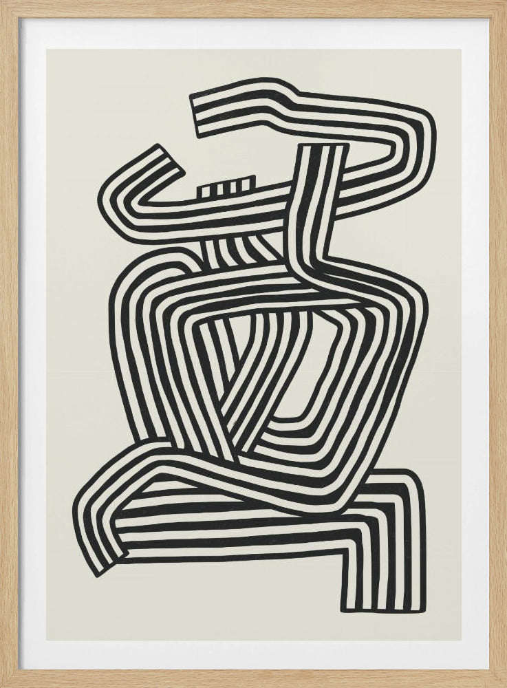 Gestreiftes Frauenporträt | Poster