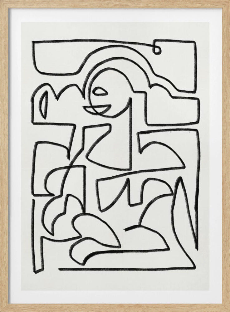 Abstrakte Kreidelinienkunst | Poster