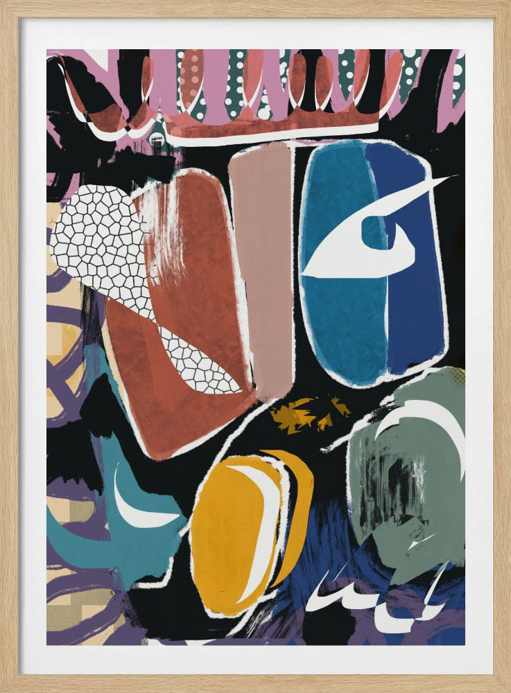 Verspieltes Kieselstein-Abstrakt | Poster