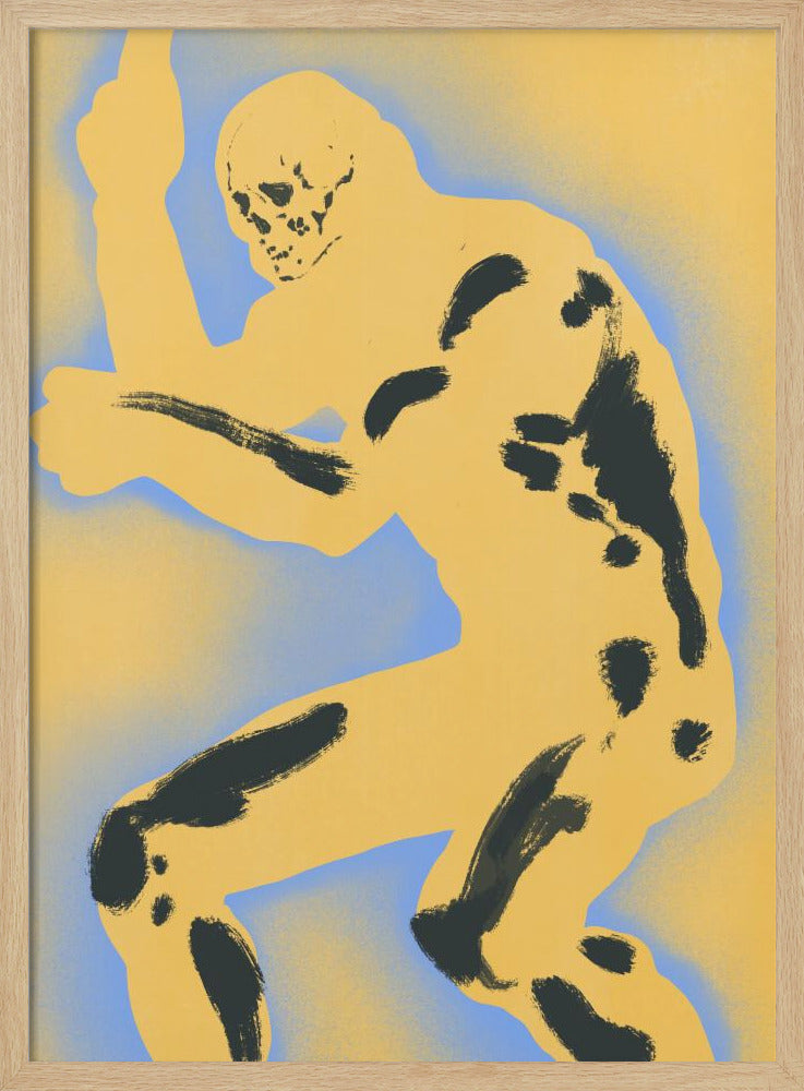 Skelettfigur in dynamischer Pose | Poster