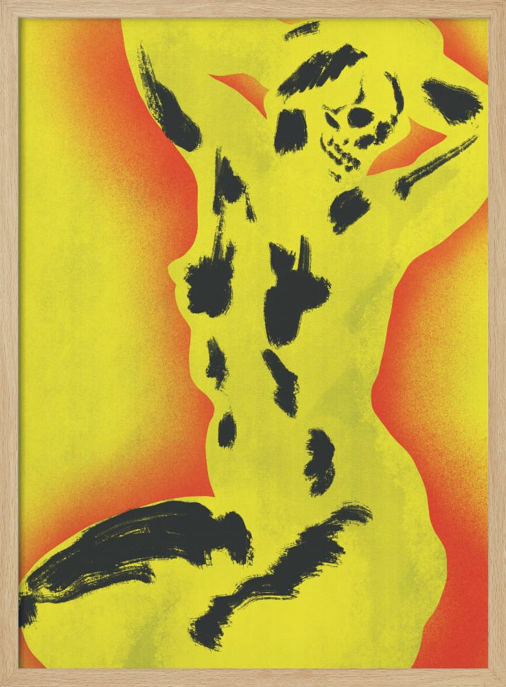 Gelber Totenkopf Akt | Poster