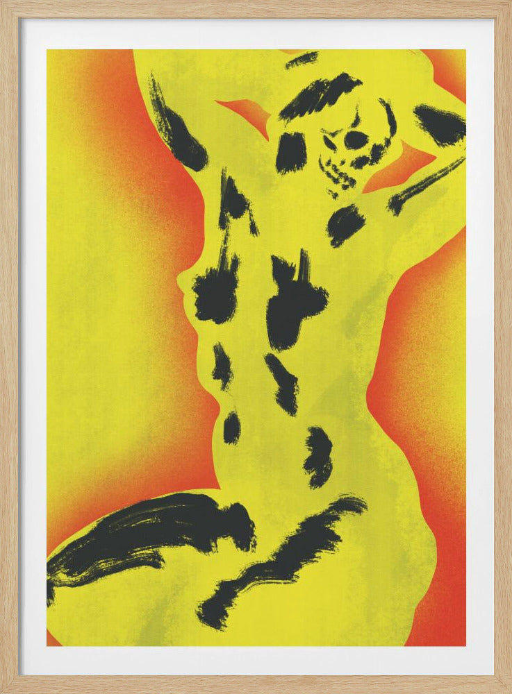 Gelber Totenkopf Akt | Poster