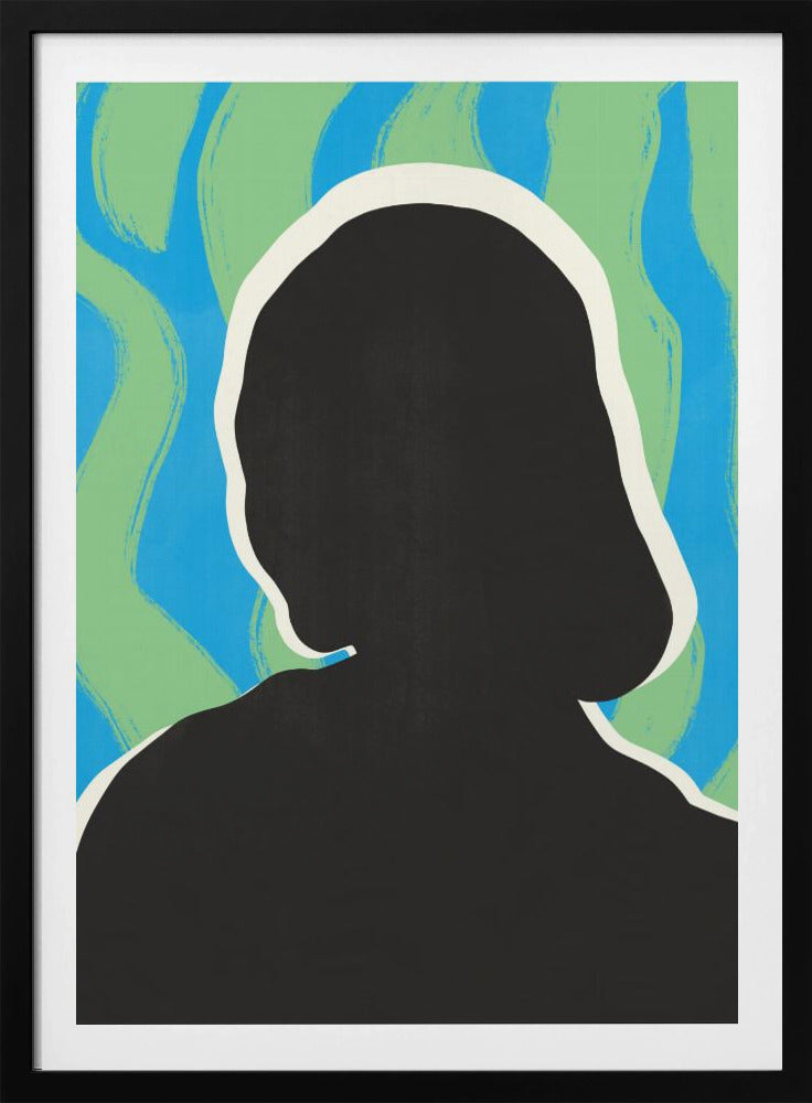 Anonymes Porträt in kühlen Farben | Poster