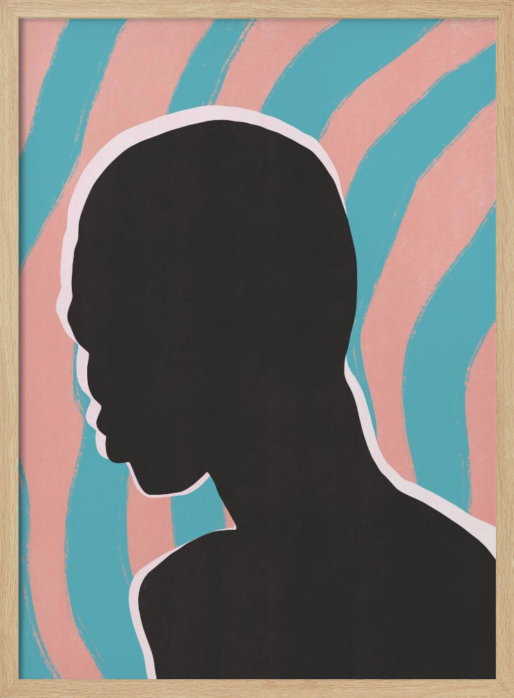 Anonymous Portrait In Neon Lights | Poster