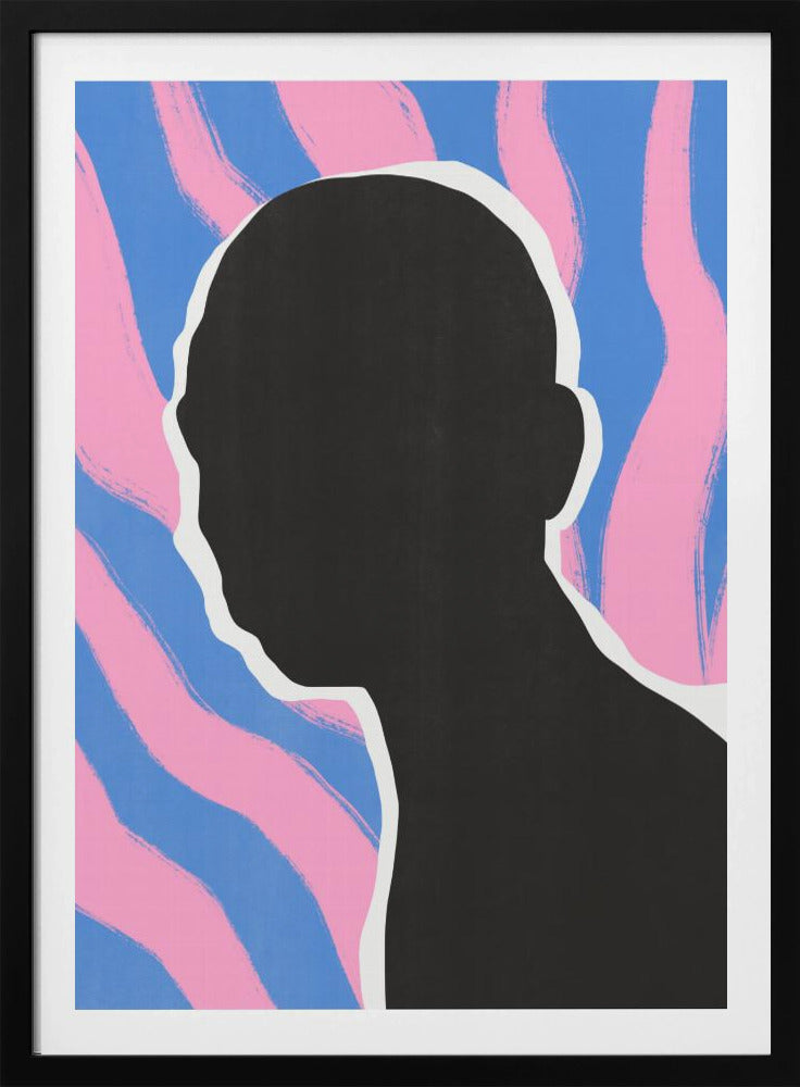 Anonymes Porträt in Streifen | Poster