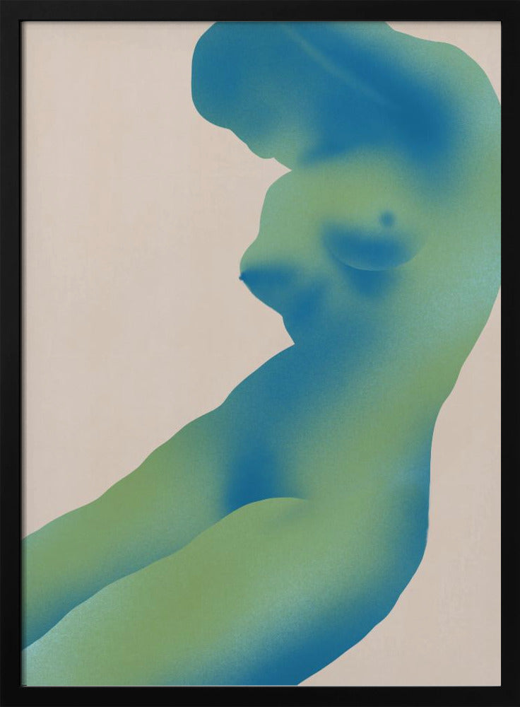 Abstrakte menschliche Figur mit Farbverläufen | Poster