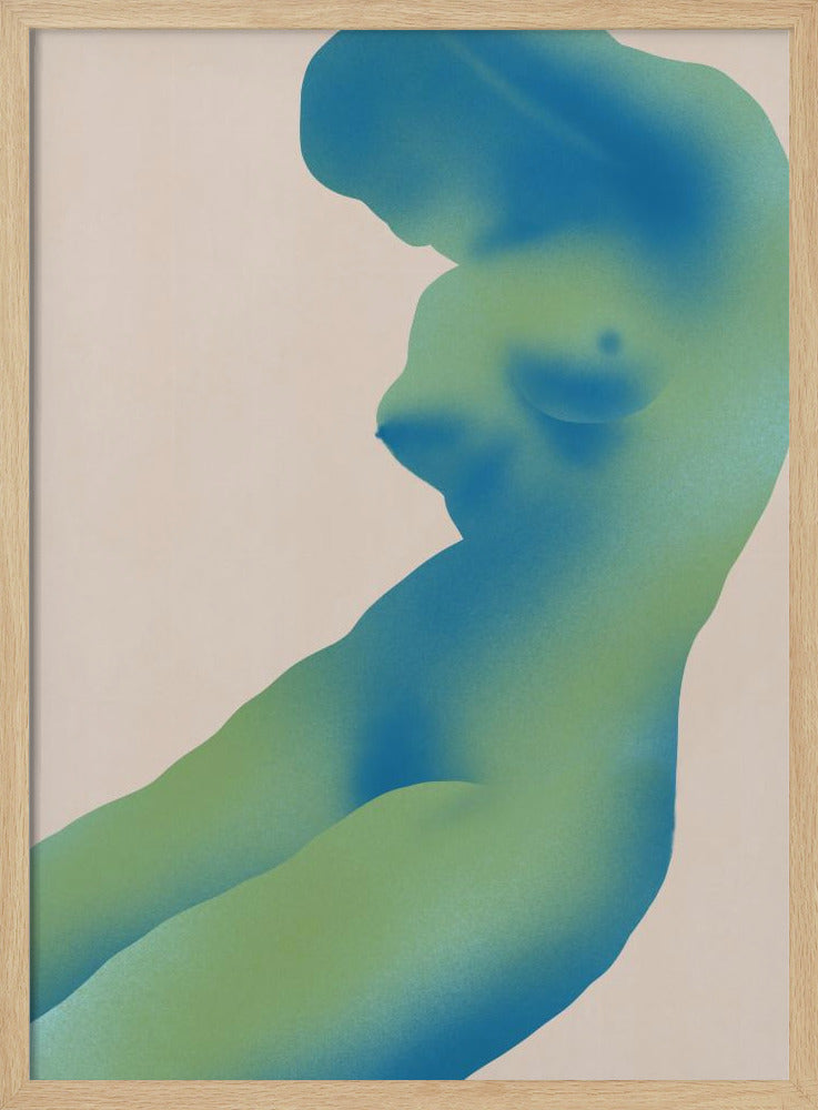 Abstrakte menschliche Figur mit Farbverläufen | Poster