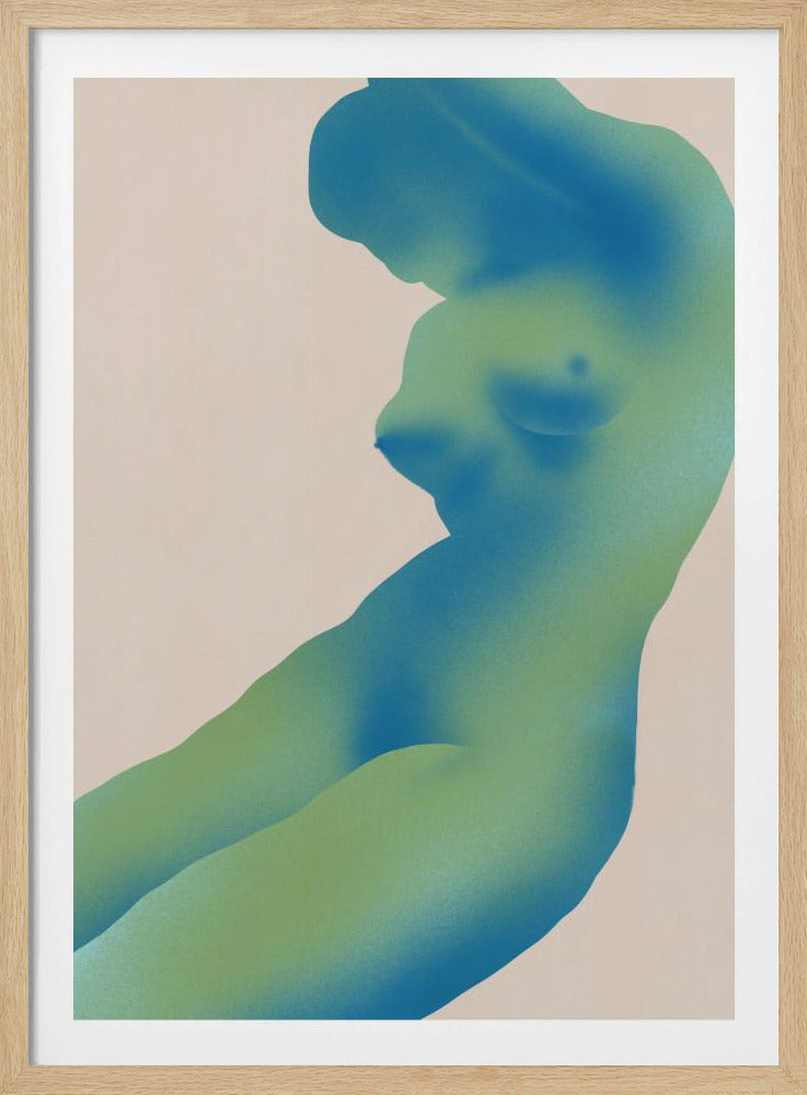 Abstrakte menschliche Figur mit Farbverläufen | Poster