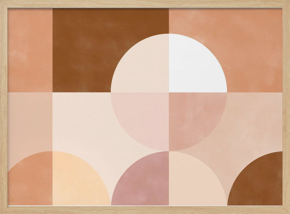 Geometrische Formen mit warmen Erdtönen | Poster