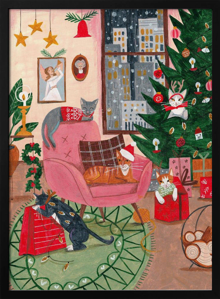 Weihnachtskatzen in NY | Poster