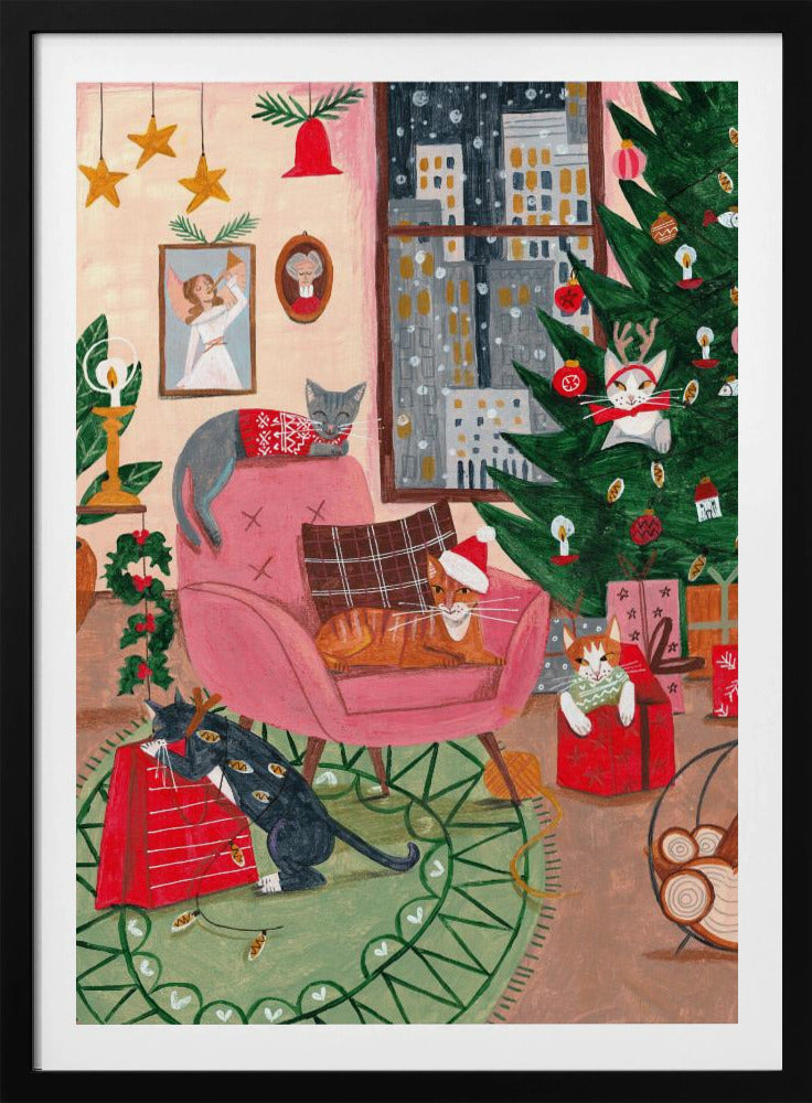 Weihnachtskatzen in NY | Poster
