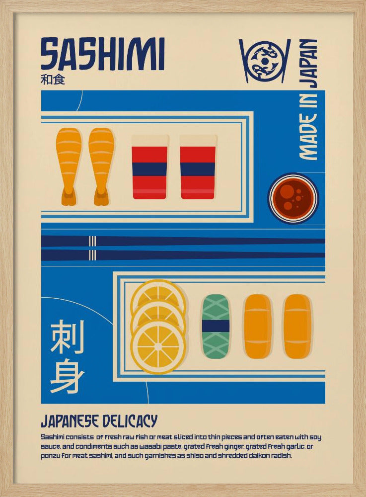 Sashimi Japanisches Essen Poster