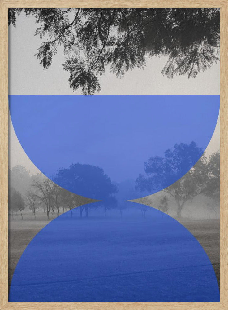 Nebliger blauer Horizont | Poster