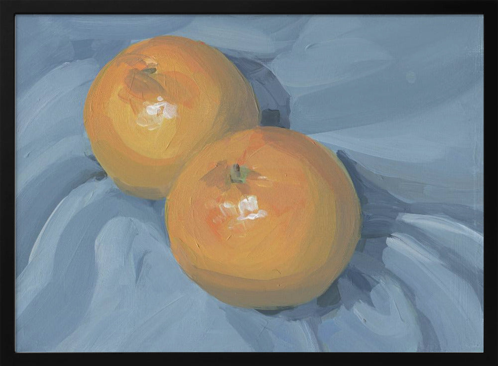 Oranges on Blue | Poster