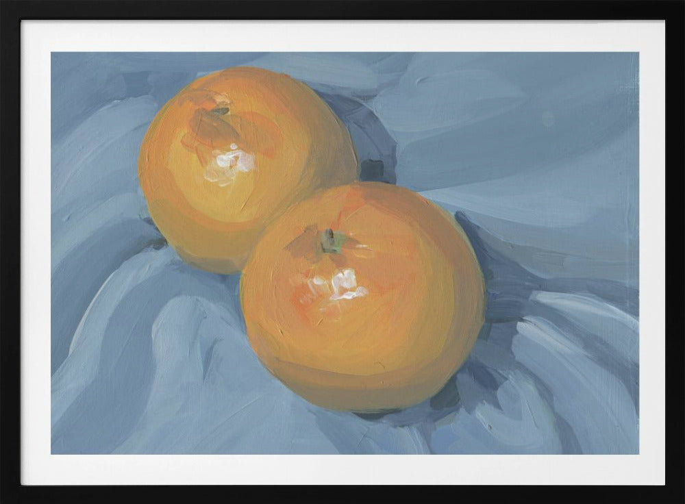 Oranges on Blue | Poster