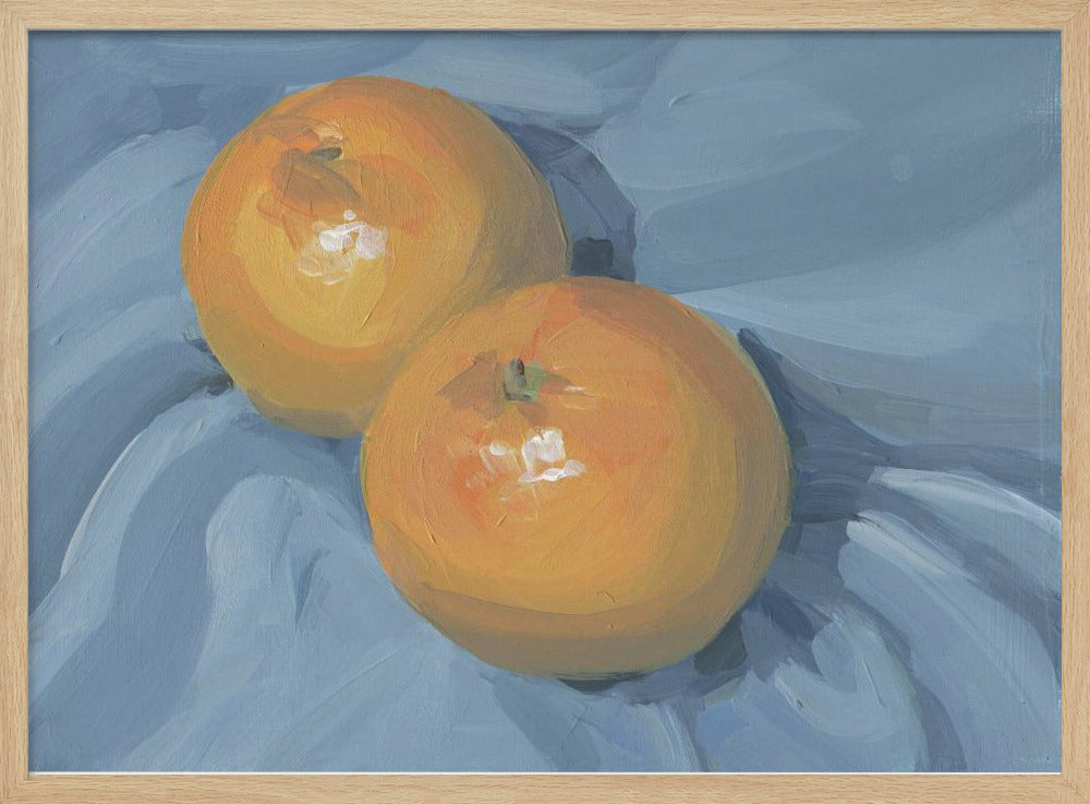 Oranges on Blue | Poster