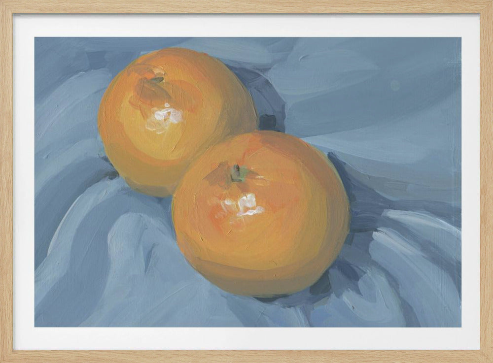 Oranges on Blue | Poster