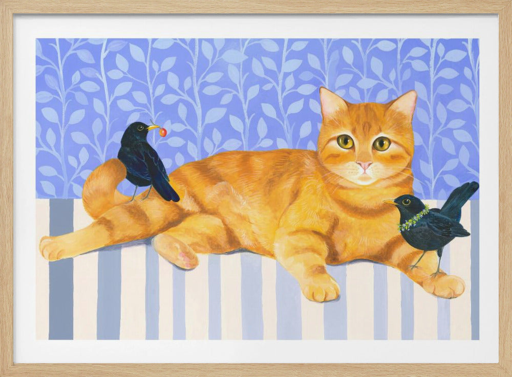 Entspannte orange getigerte Katze | Poster