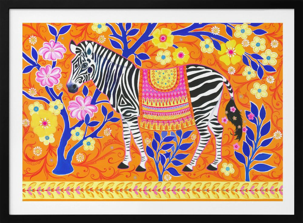 Zebra&#039;s Vibrant Dream | Poster