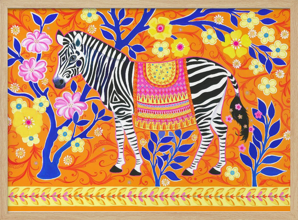 Zebra&#039;s Vibrant Dream | Poster