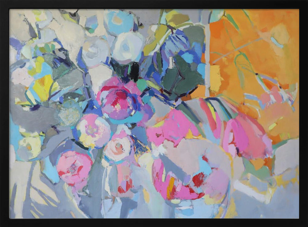 Glas und Rosen | Poster