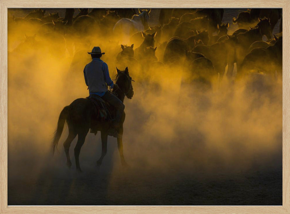 cowboy and horses | Poster