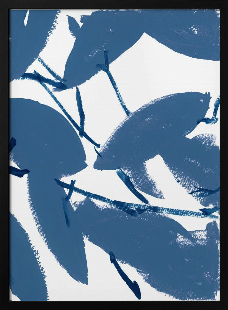 Blaues Blumenmuster Nr. 1 | Poster