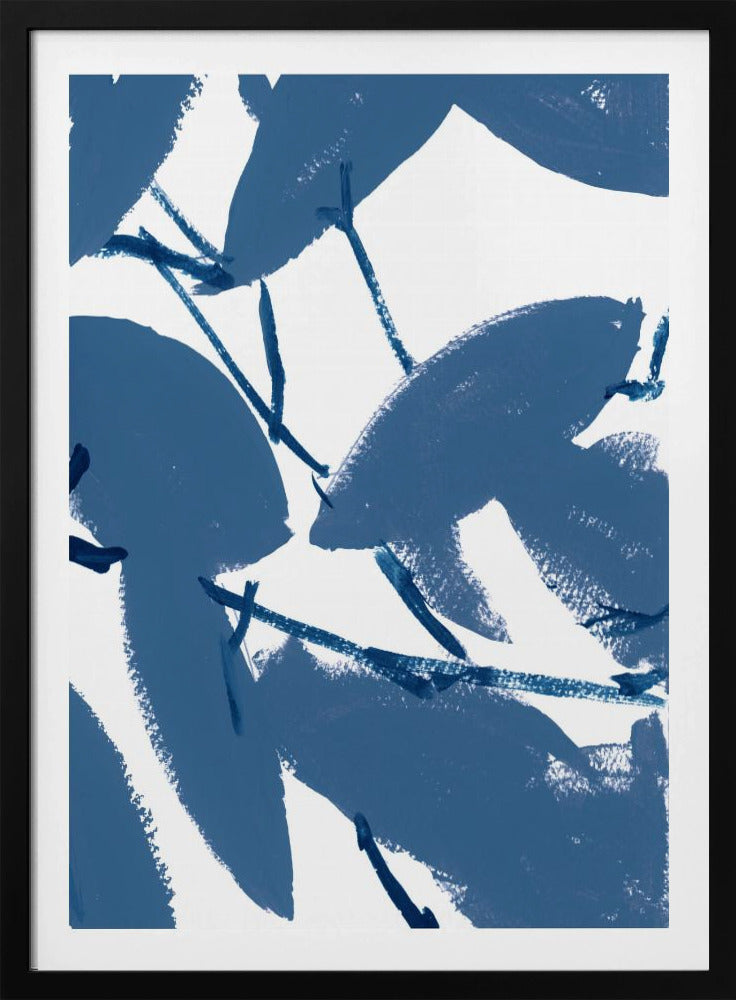 Blaues Blumenmuster Nr. 1 | Poster