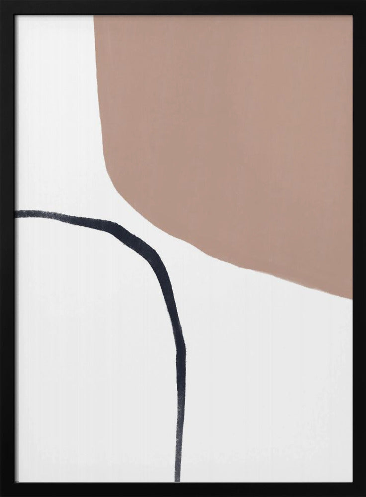 Weiche beige und schwarze Linien | Poster