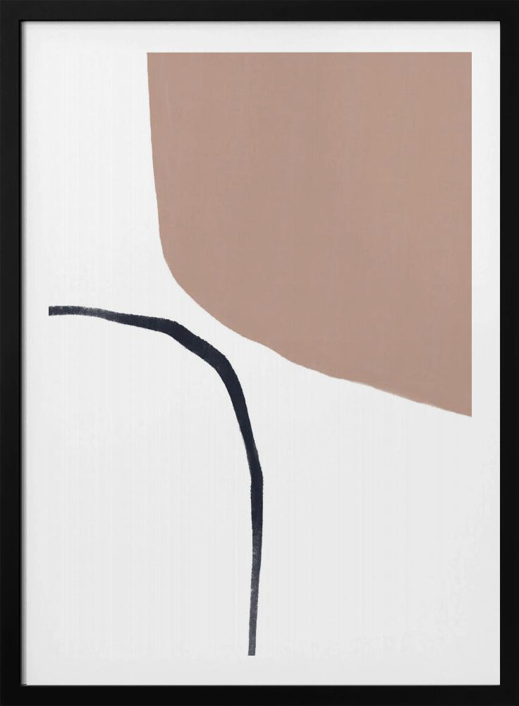 Weiche beige und schwarze Linien | Poster