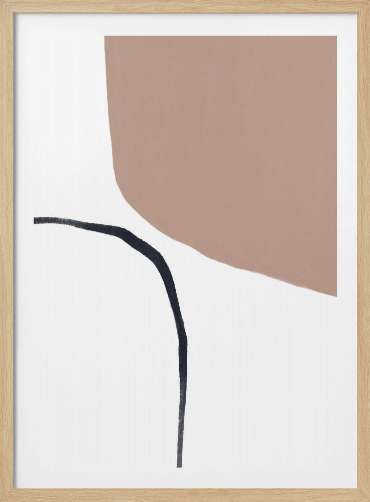 Weiche beige und schwarze Linien | Poster