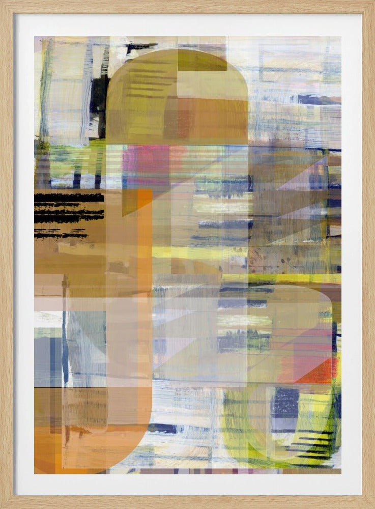 Gelber Ocker Abstrakt Nr. 4 | Poster