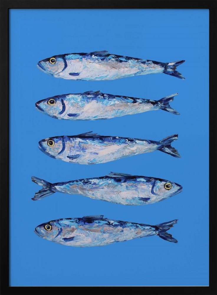 Sardinen auf Blau | Poster