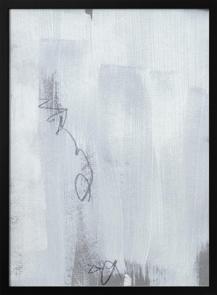 Echoes in Weiß und Graphit | Poster