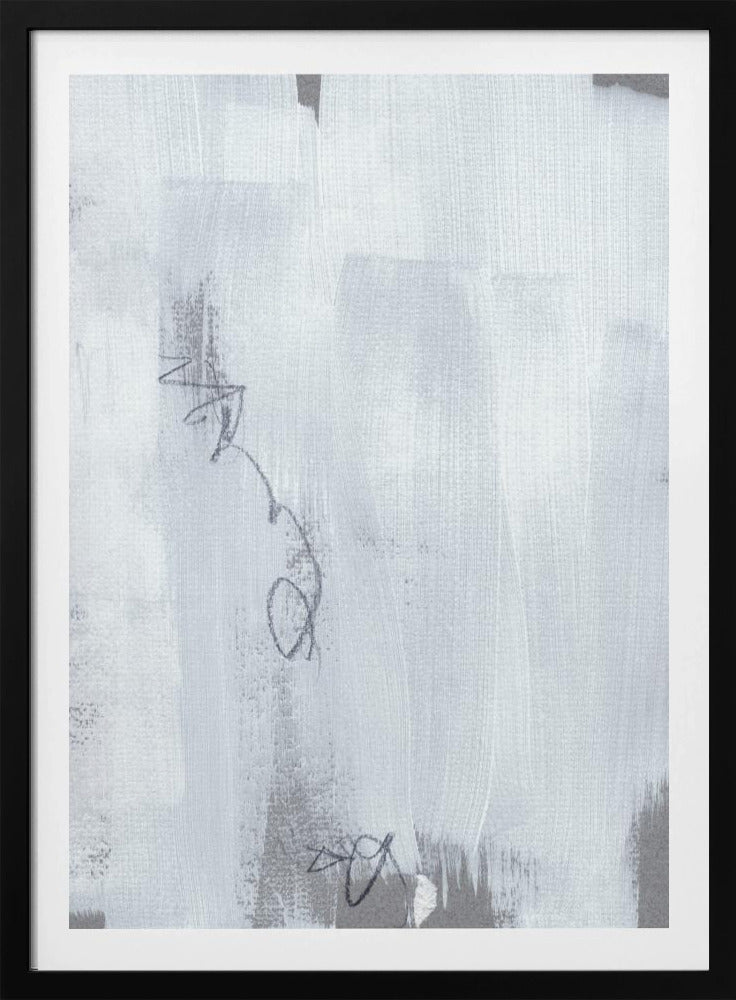 Echoes in Weiß und Graphit | Poster