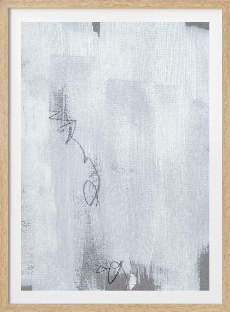 Echoes in Weiß und Graphit | Poster